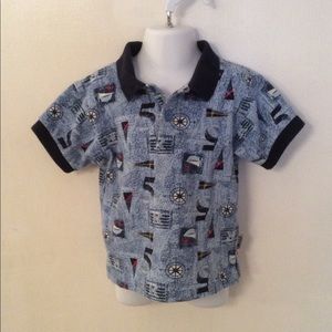 🤑Oshkosh blue polo. Size 2T